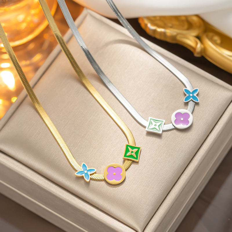 French Minimalist Geometric Necklace - Versatile and Elegant for Women