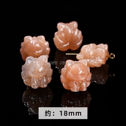 Orange moonstone carving sunstone