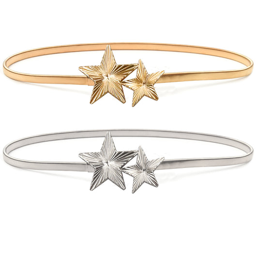 Decorative buckle metal waist chain