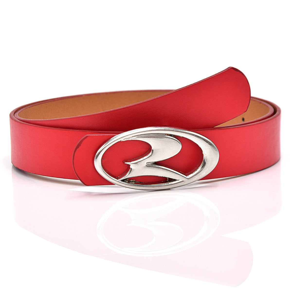 Elastic waist bright red belt
