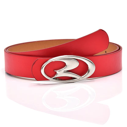 Elastic waist bright red belt