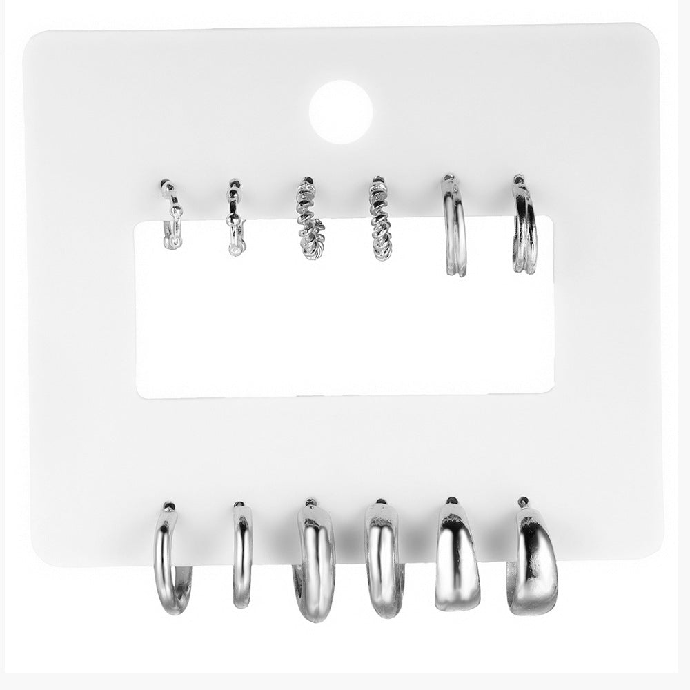 Twist C-Hoop Earring Set