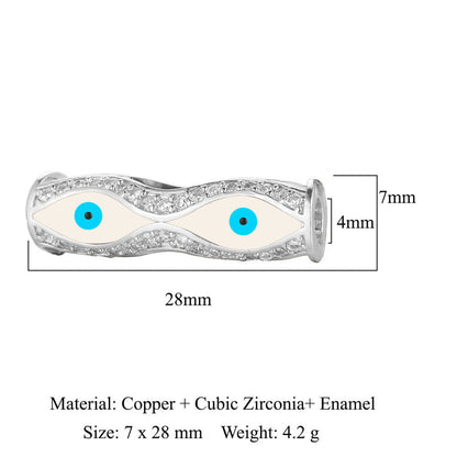 Devil's Eye Copper Zircon Jewelry Beads