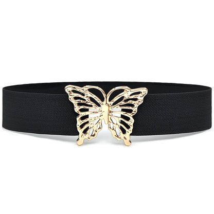 Butterfly Buckle Rhinestone Inlaid Belt