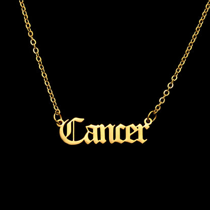 Collar de acero de titanio de las 12 constelaciones para mujer 