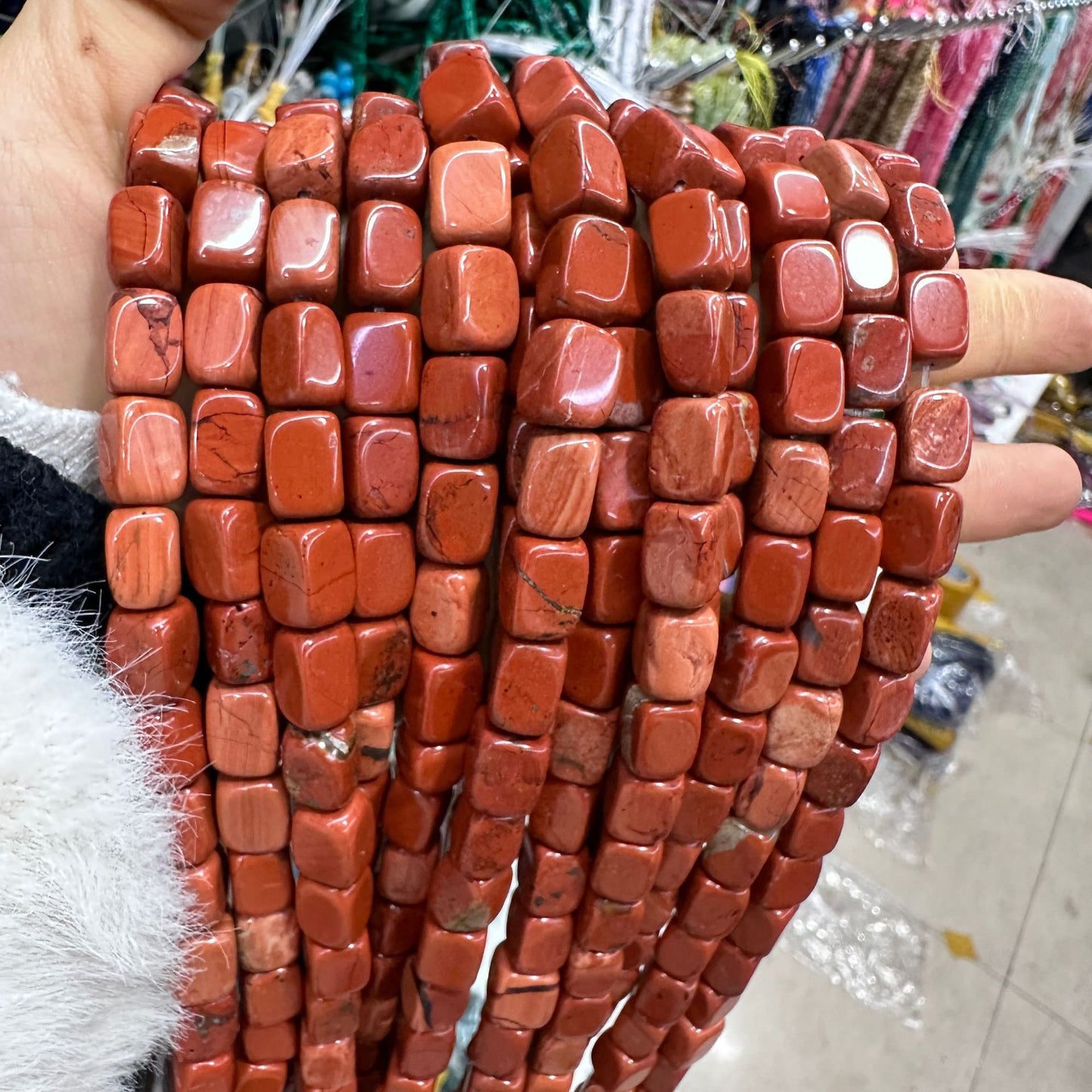 8*12mm natural stone lapis lazuli agate rounded square beads