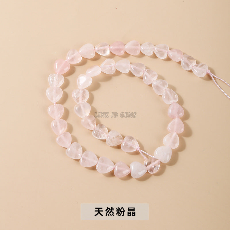 10 * 4Mm peach heart loose beads
