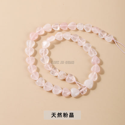 10 * 4Mm peach heart loose beads