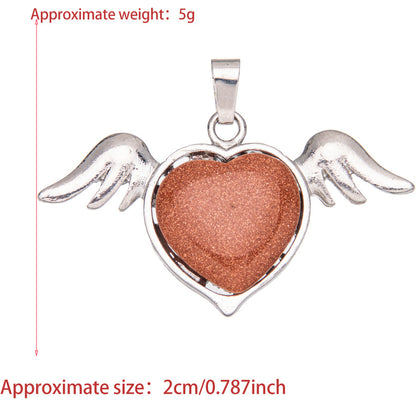 asas naturais de cristal amor pingente de cristal 