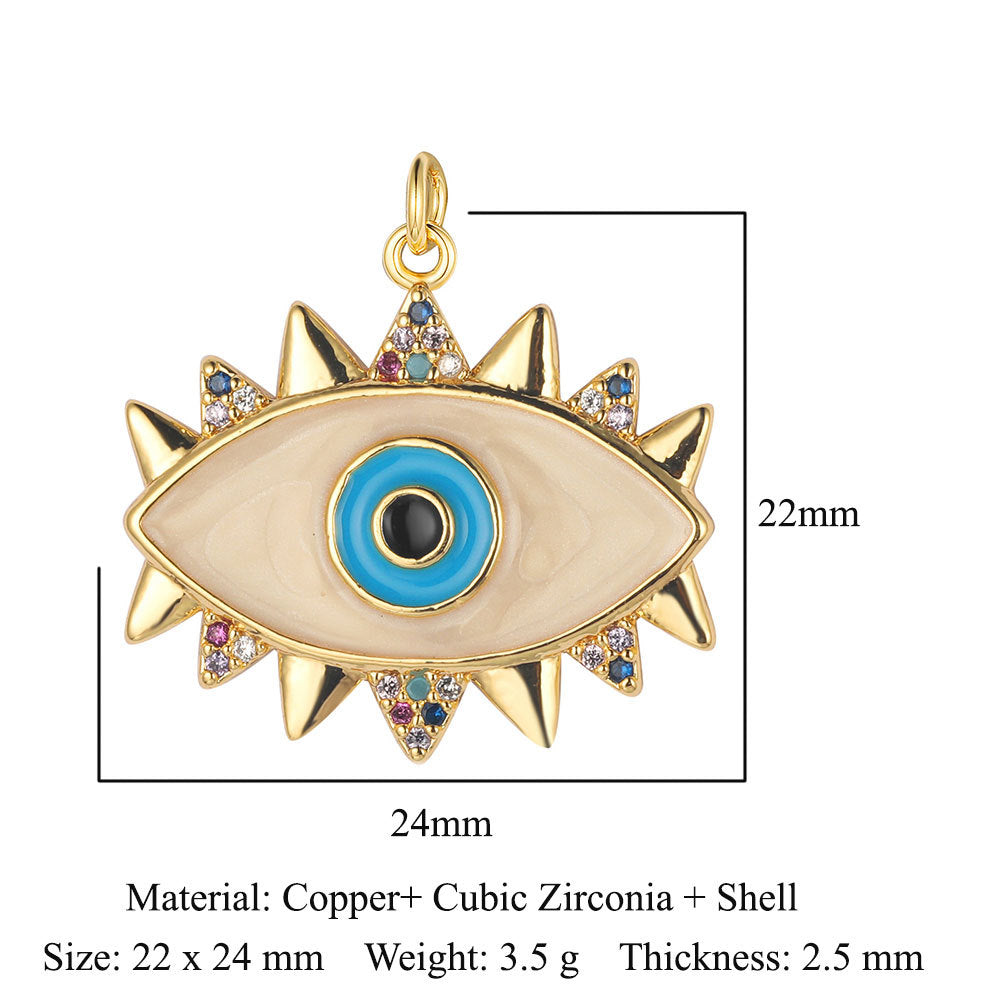 3 pcs/pack butterfly copper zircon angel pendant.