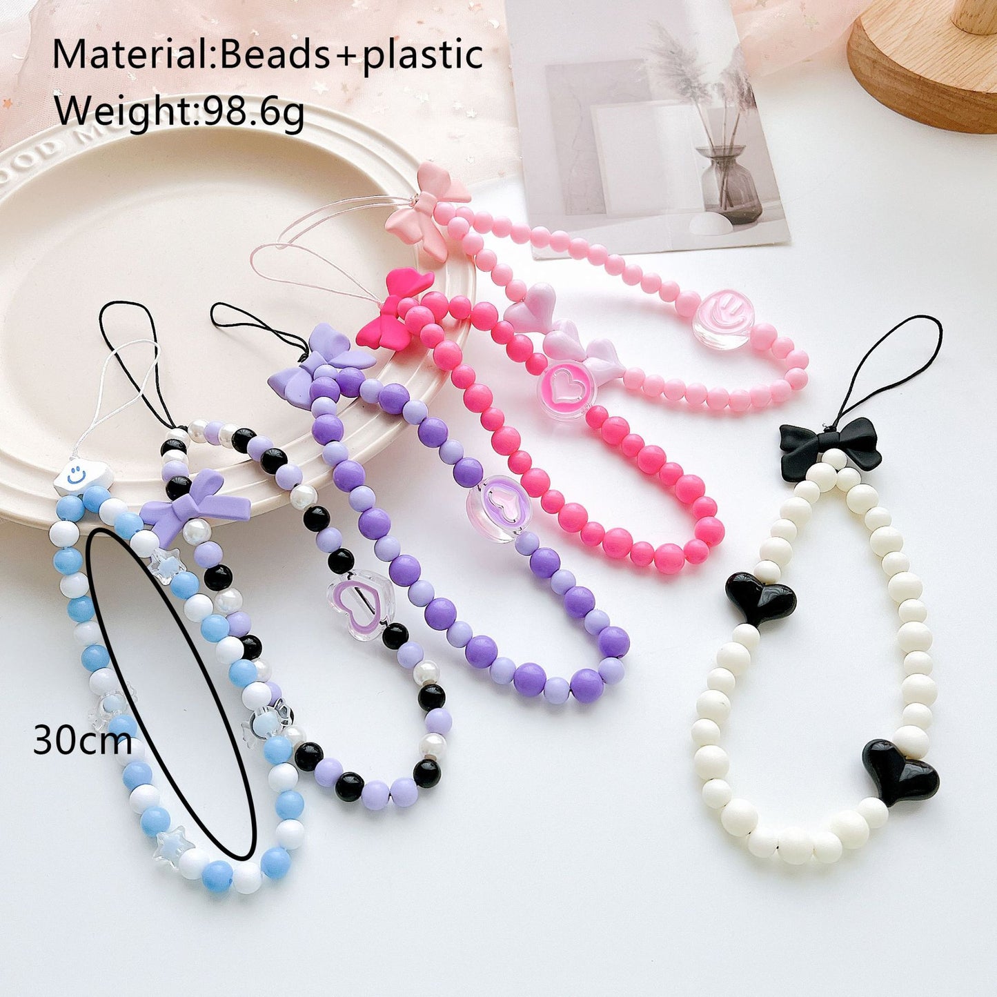 Trendy Beaded Phone Lanyard Set (6-Piece)