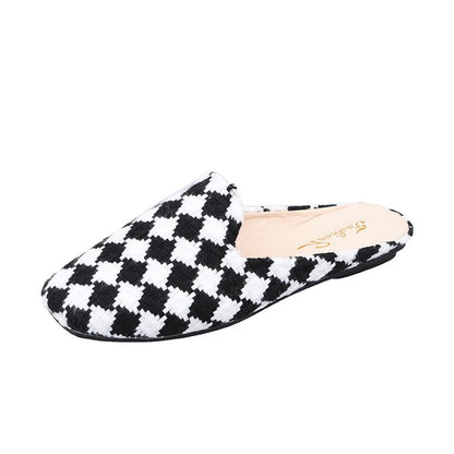 Flying woven half slippers