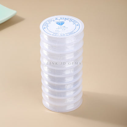 Transparent white crystal elastic line jewelry line