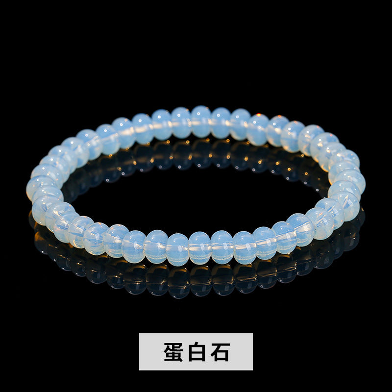 6Mm natural Tianshan Cui abacus bead bracelet.