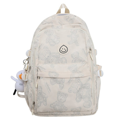 Mochila para computadora multicapa simple de color sólido 