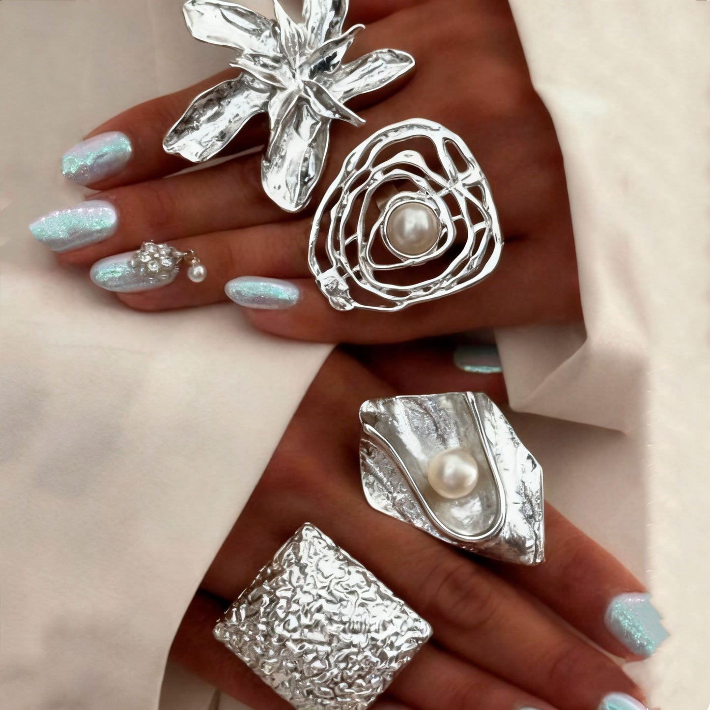 Exaggerated Irregular Hollow Ring