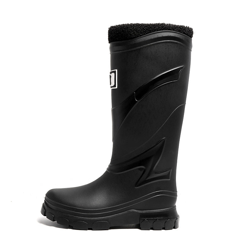 Rain shoes men's European and American style tall tube