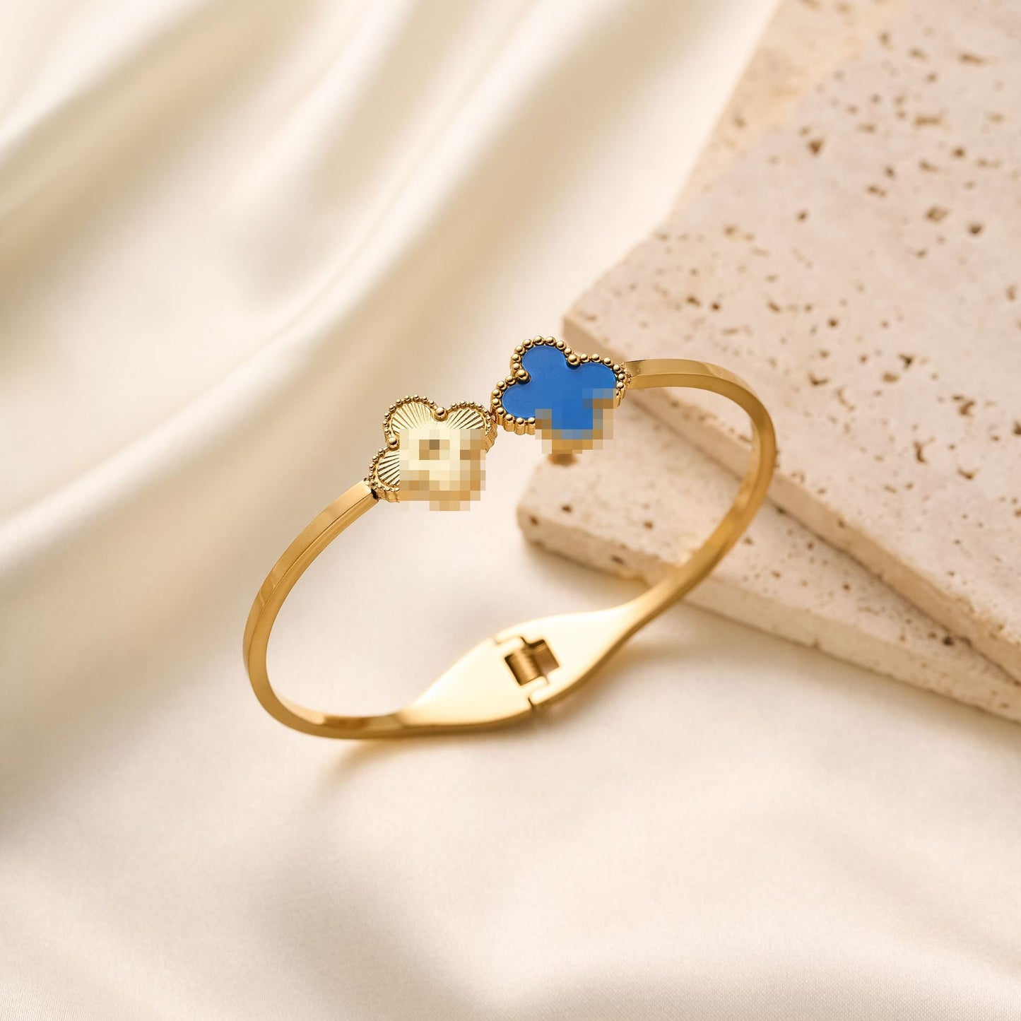 18K Gold Plated Four-Leaf Clover Bracelet