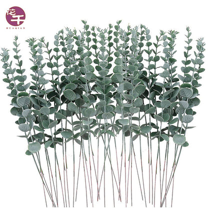 Simulation green plant eucalyptus leaves