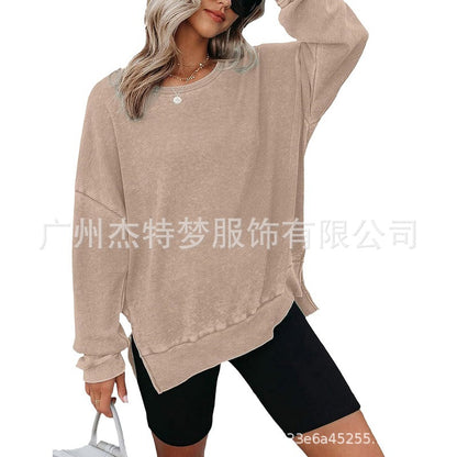 Autumn new crew neck long-sleeved t-shirt