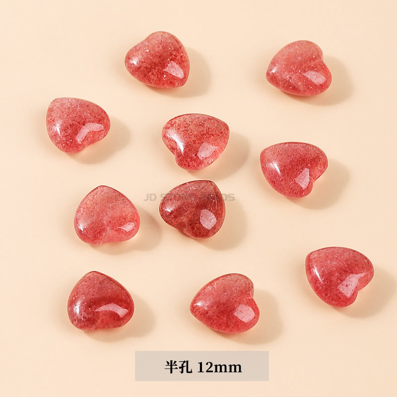 Gray Moonlight Pixiu Red Strawberry Crystal Pendant