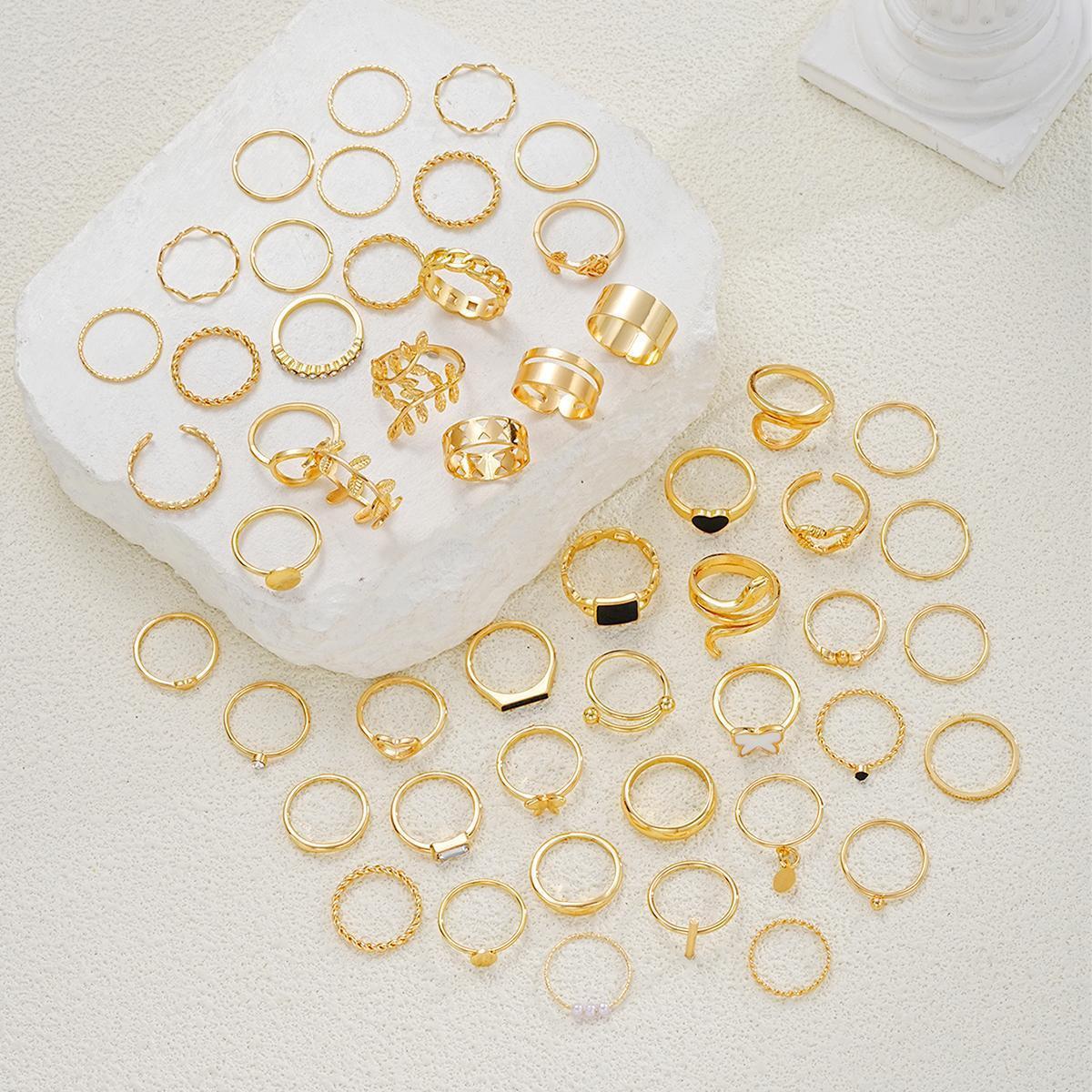 Irregular Gold Ring Set (3-piece)