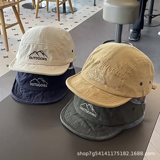 Gorra de béisbol de cinco paneles suaves de ala corta 