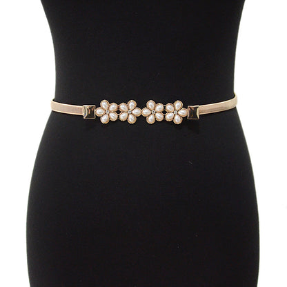 Plum blossom rhinestone chain waist chain