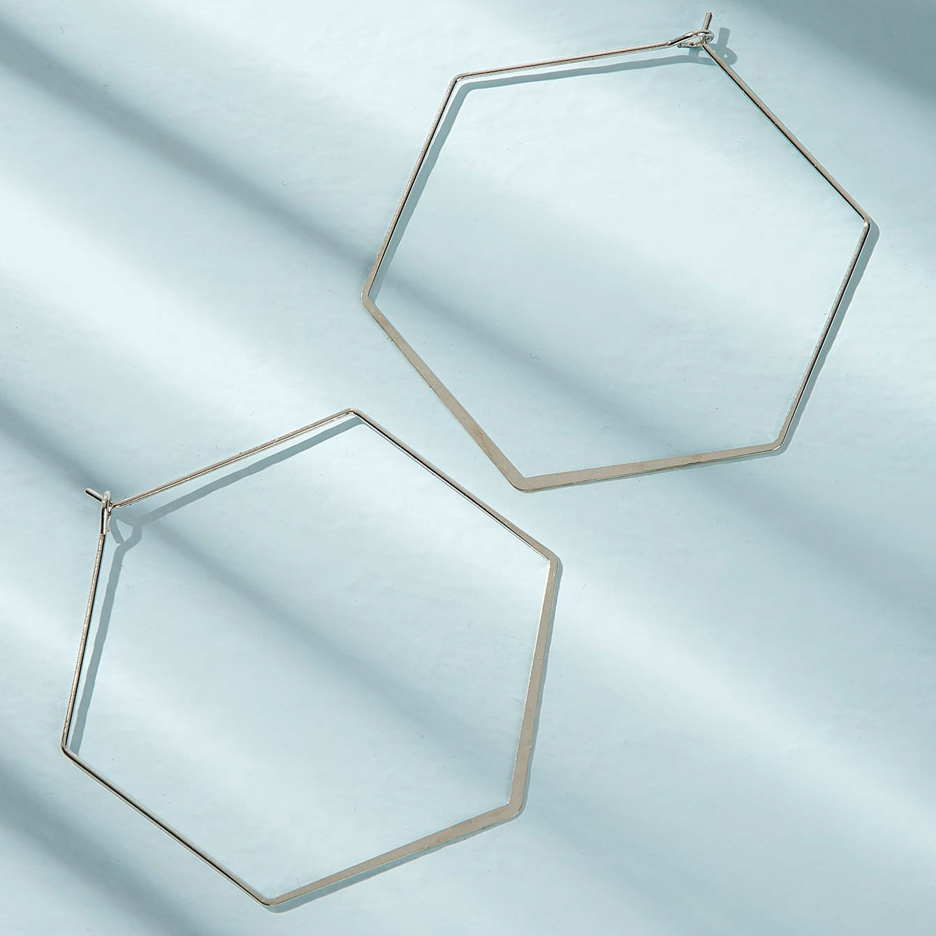 Geometric Hexagon Punk Earrings