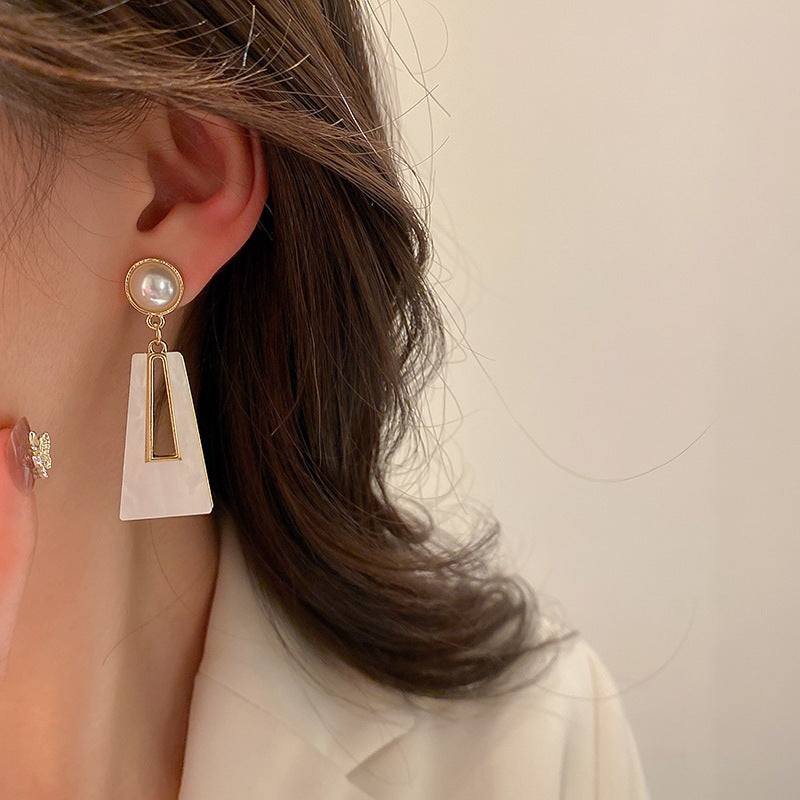 Exaggerated acrylic geometric earrings