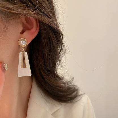 Exaggerated acrylic geometric earrings