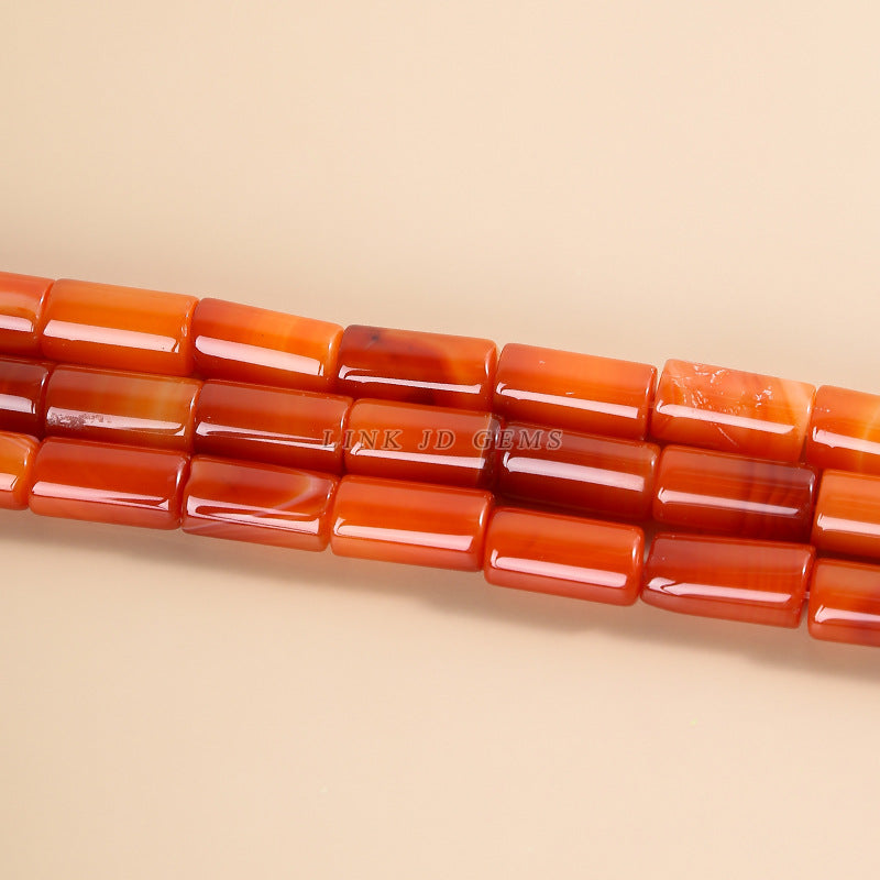 8 * 15Mm agate round tube beads