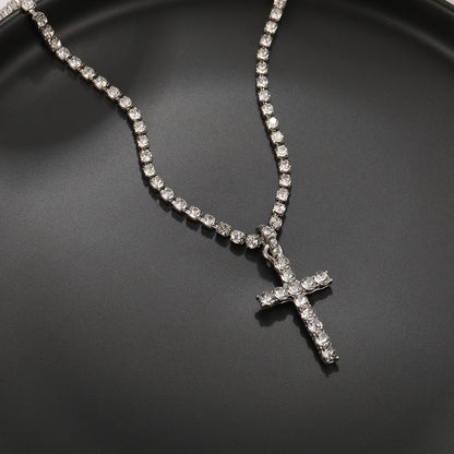 Cross necklace full of diamond pendant necklace