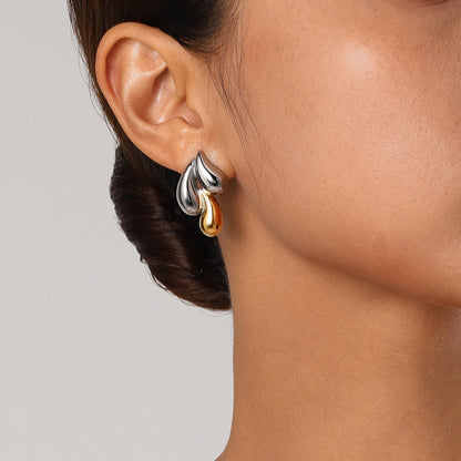 Geometric teardrop earrings