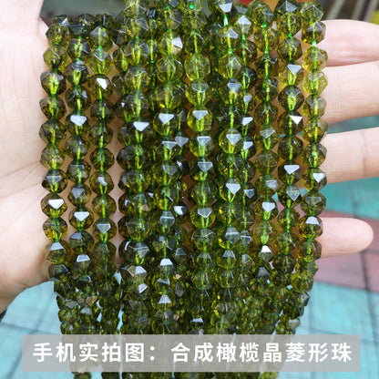 Crystal Diamond Cut Rhombus Beads Loose Beads