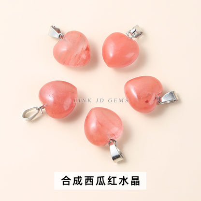 15Mm natural moonstone love heart pendant.