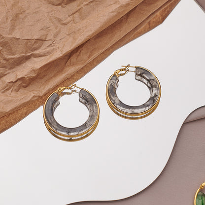 Acrylic resin earrings