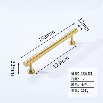 Solid brass cabinet door handle