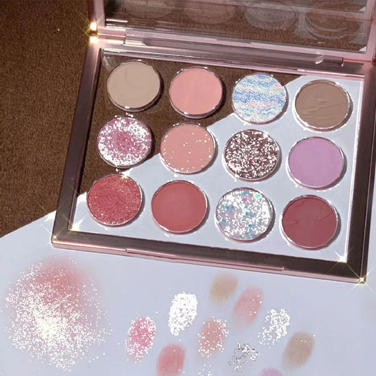 Paleta de sombras de ojos de 12 colores 