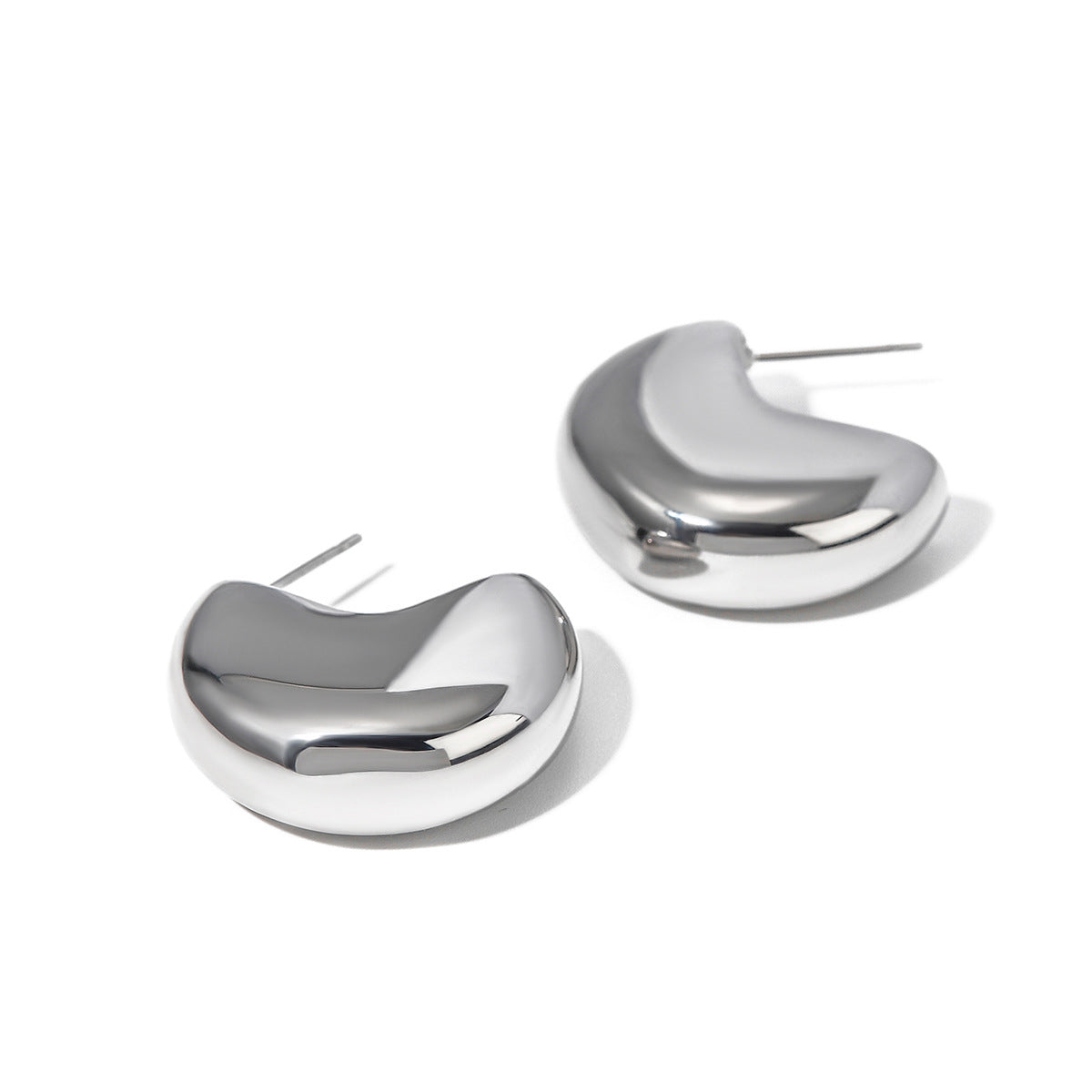 Polished Half Moon Earrings