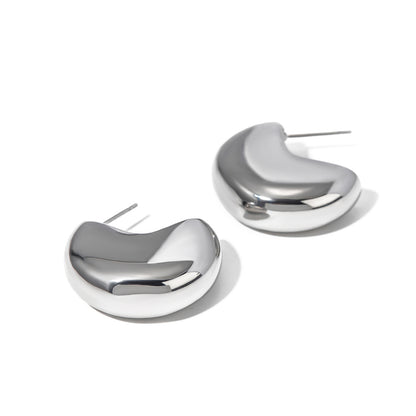 Polished Half Moon Earrings