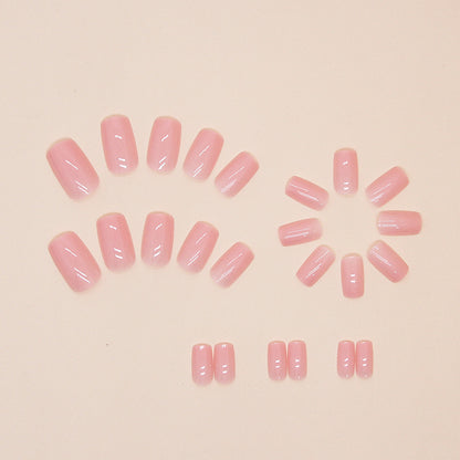 Uñas cuadradas de estilo europeo de color sólido, de longitud media y alargadas 