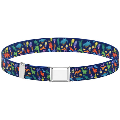 Elastic belt for boys and girls monochrome belt