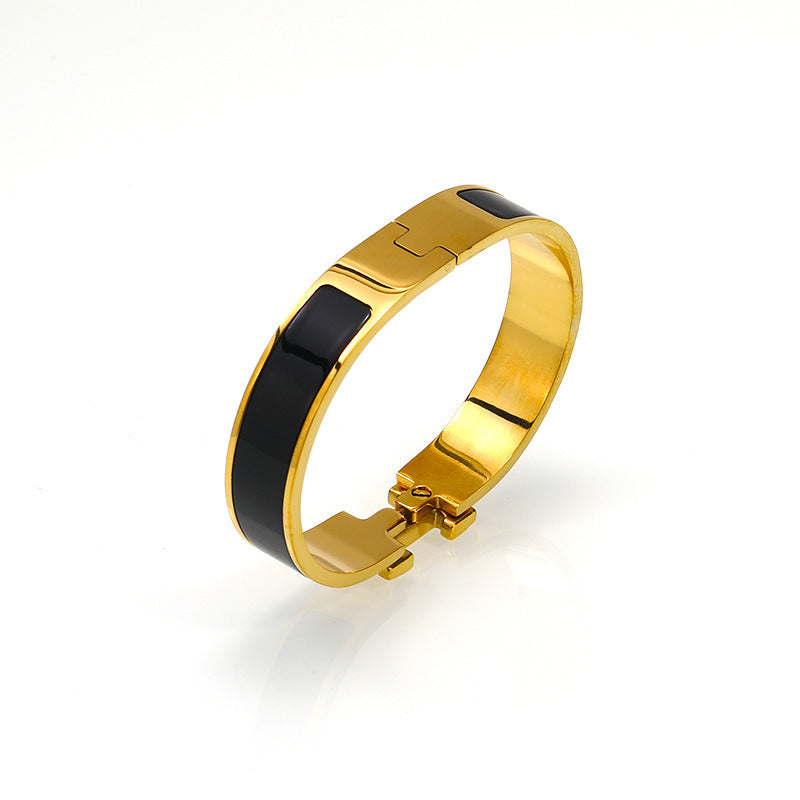 H letter titanium steel bracelet