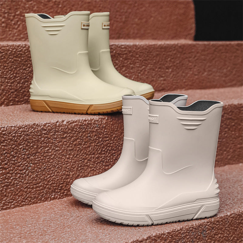 Thick-soled wear-resistant rain boots for men