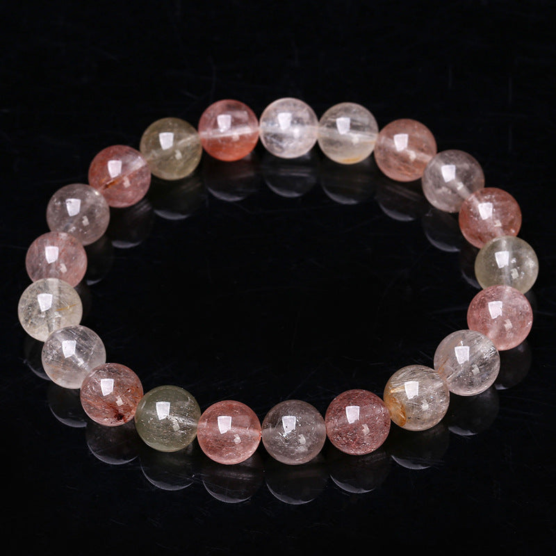 8A Natural Color Rabbit Hair Crystal Bracelet