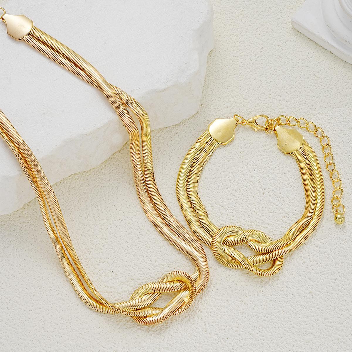 Exaggerated Snake Bone Chain Jewelry Set