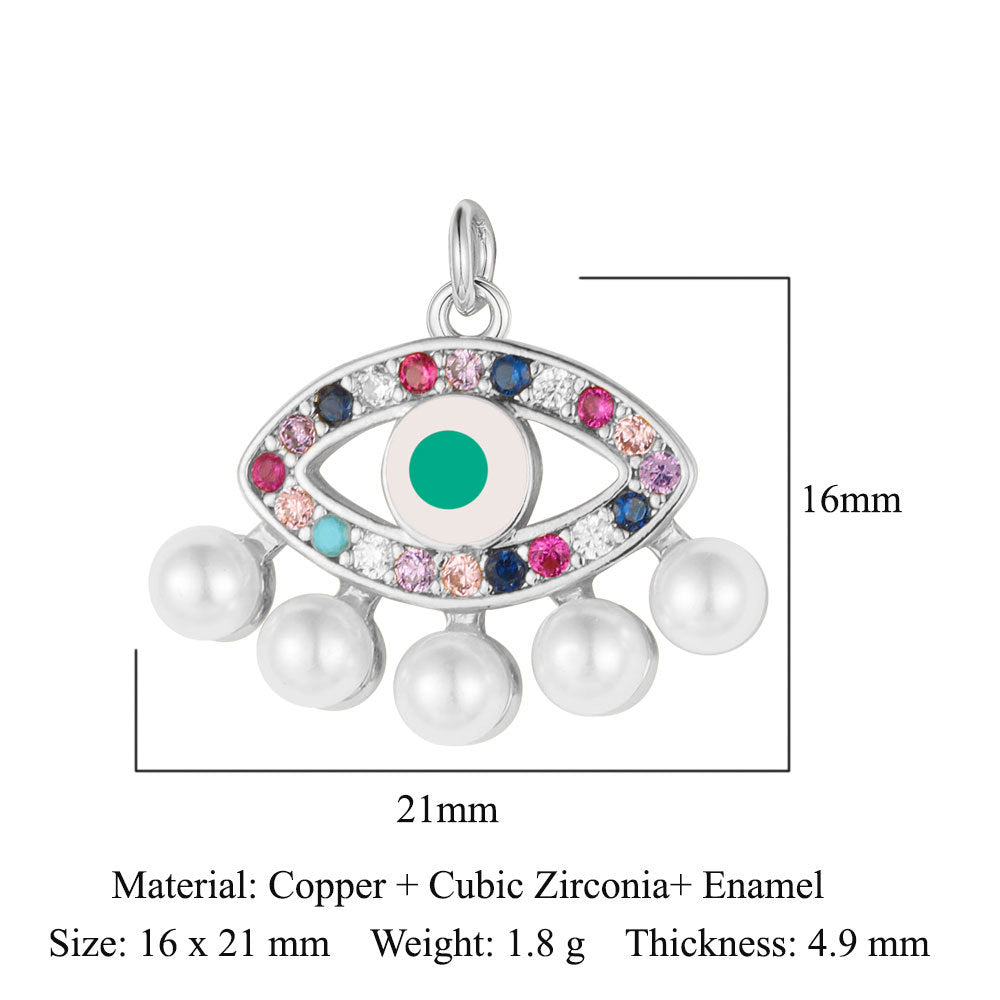 Bee Butterfly Dragonfly Copper Zircon Pendant Devil's Eye