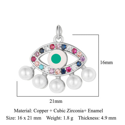 Bee Butterfly Dragonfly Copper Zircon Pendant Devil's Eye