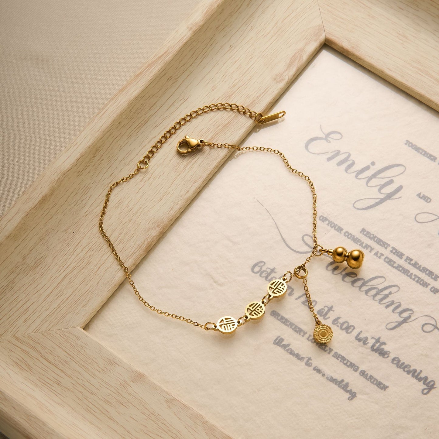 Titanium Steel Gourd Anklet